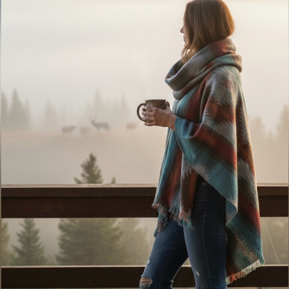 Southwestern Patterned Poncho